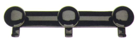 APPENDIABITO CON POMOLO 3 posti (cm. 42,5x10,5 h) Bianco