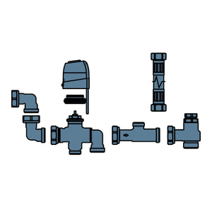 GRUPPO VALVOLA 3 VIE DEVIATRICE CON MOTORE TERMOELETTRICO PER VENTILCONVETTORE FILOMURO SLIM FIT XL   - INO