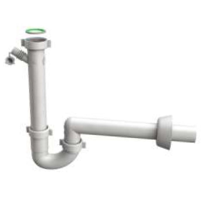 SIFONE SCARICO 1 VIA SENZA PILETTA PER LAVELLO IN ACCIAIO INOX CON ATTACCO LAVASTOVIGLIE MODELLO MAG - 11/2  ø40X230 MM  - BON