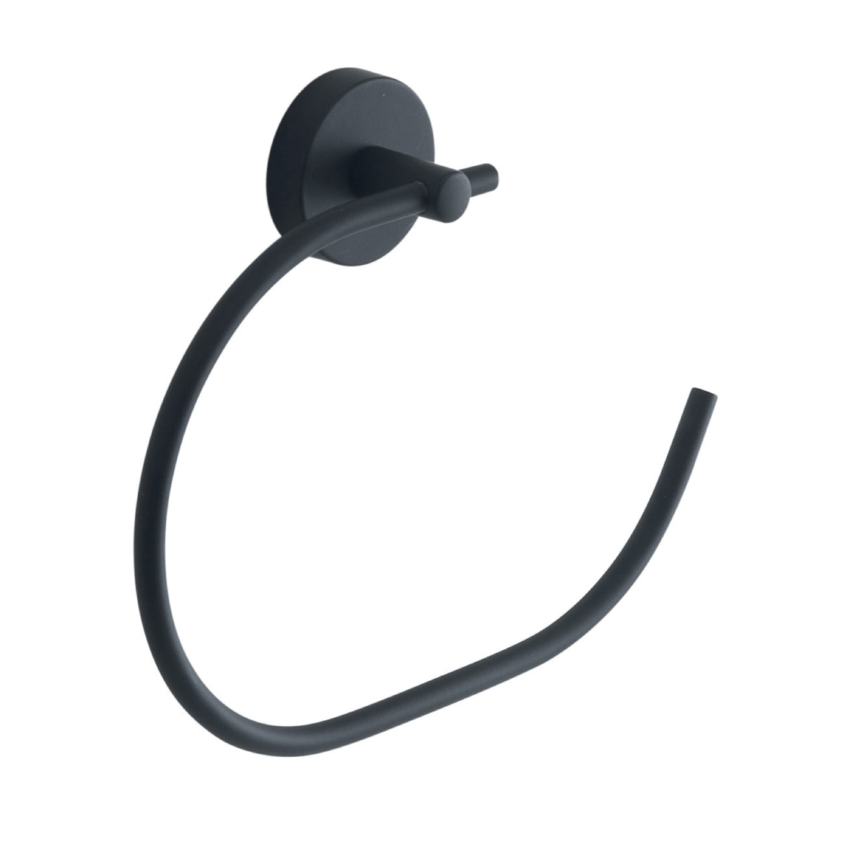 PORTA SALVIETTE DA PARETE AD ANELLO IN ACCIAIO INOX NERO OPACO MODELLO EROS - DIM. CM (LXPXH): 20,5X4,2X16,7  - NERO OPACO  - GDY