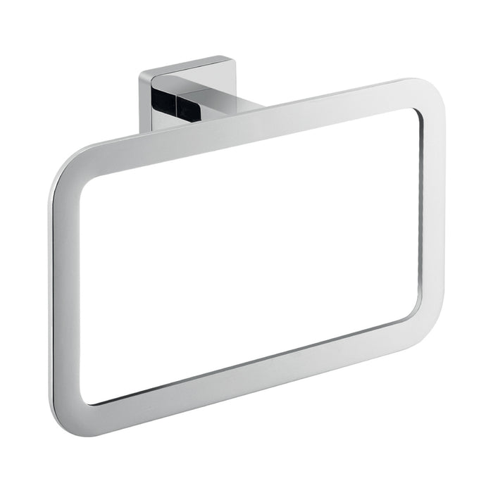 PORTA SALVIETTE DA PARETE IN ACCIAIO INOC CROMATO MODELLO ATENA - DIM. CM (LXPXH): 22,5X5,6X14,5  - CROMATO  - GDY