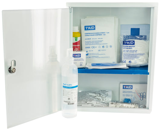 ARMADIETTO PENSILE PRONTO SOCCORSO IN METALLO  cm. 30x14x37 h - ALLEG.2