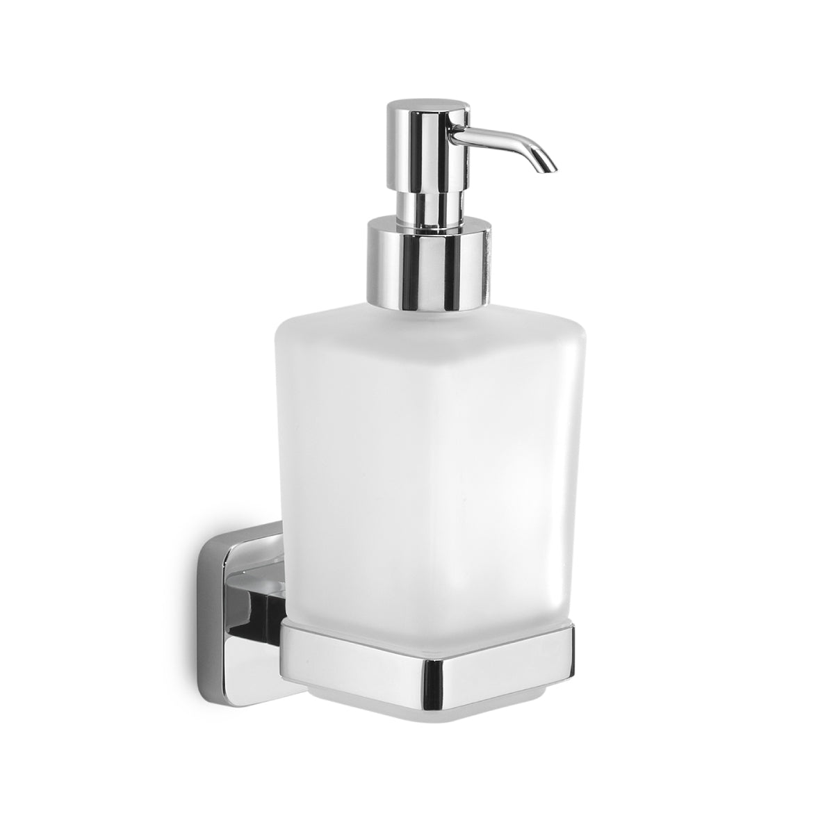 DOSA SAPONE DA PARETE IN ACCIAIO INOX E VETRO MODELLO TONGA - DIM. CM (LXPXH): 6,3X11,7X17,3 - CROMATO  - GDY