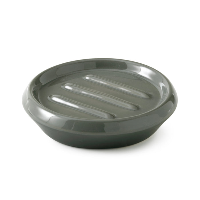 PORTA SAPONE DA APPOGGIO IN CERAMICA MODELLO WILMA - DIM. CM (LXPXH): 12,1X12,1X3,1  - VERDE SALVIA  - GDY