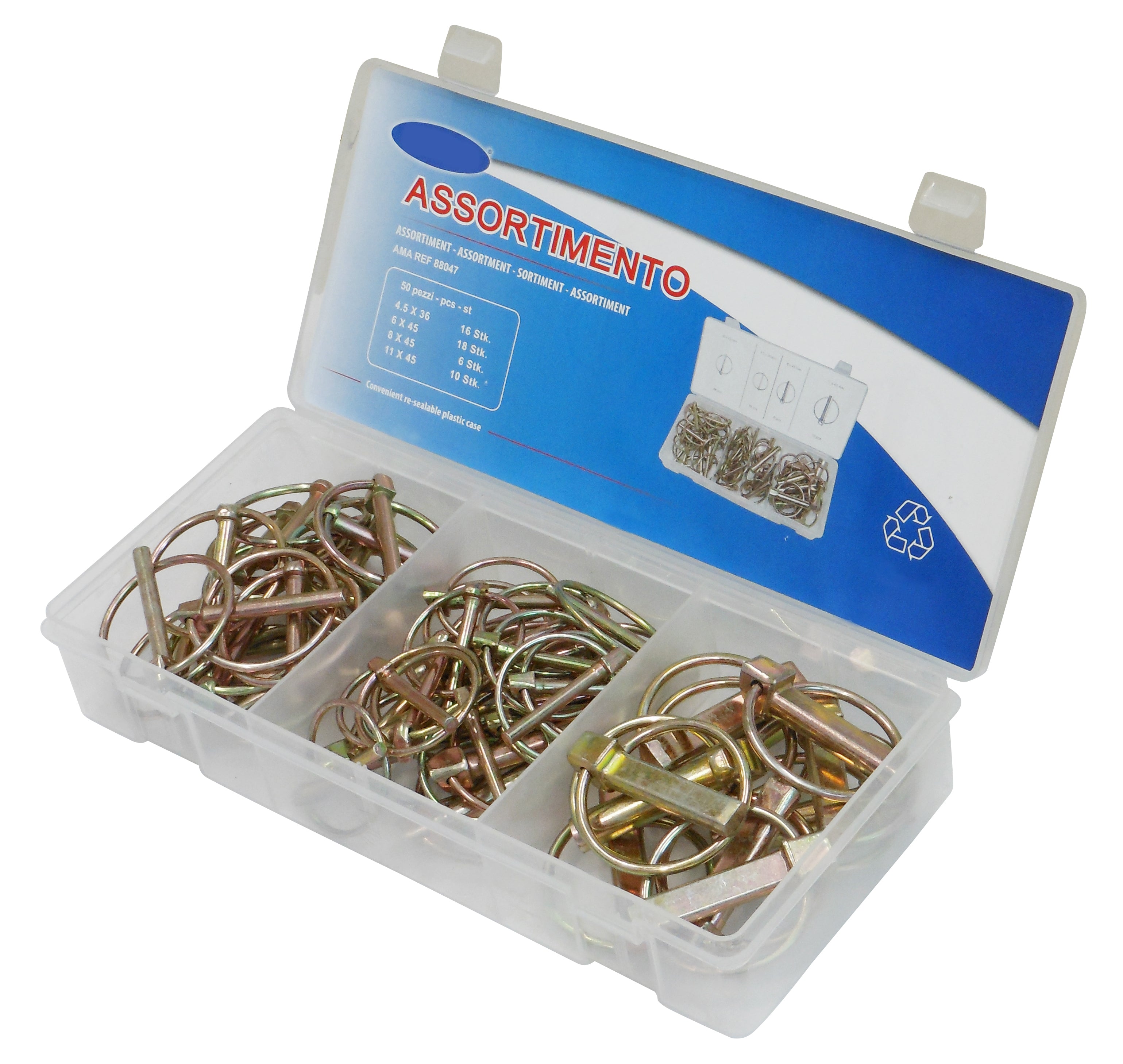 ASSORTIMENTO SPINOTTI A SCATTO 50 PEZZI