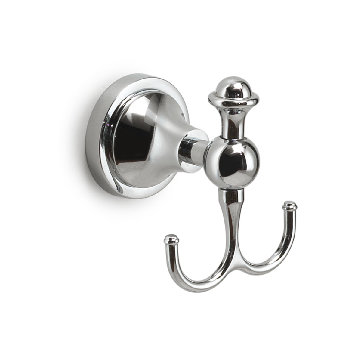 APPENDINO DOPPIO DA PARETE IN ACCIAIO INOX CROMATO MODELLO NEVIS - DIM. CM (LXPXH): 8X8,2X10,4 - CROMATO  - GDY