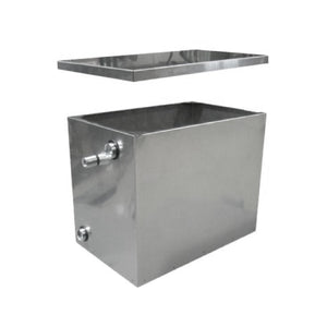 VASO DI ESPANSIONE APERTO IN ACCIAIO INOX AISI 304 CON RACCORDI - LT 30  - GFR