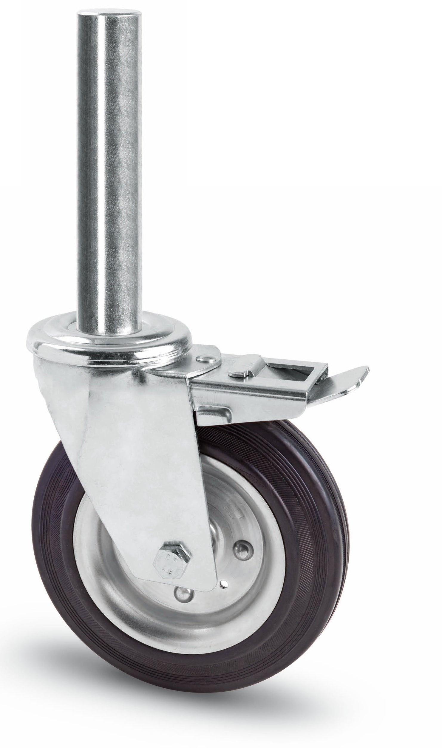 Avo RUOTA GIREVOLE PER PONTEGGI+FRENO art.103BI mm.200-perno mm.40x190