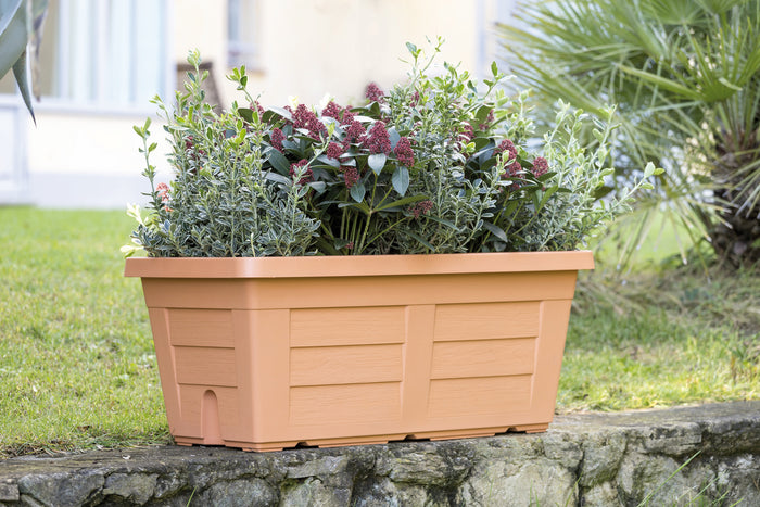 Bama FIORIERA RETTANGOLARE LEGNO Col. Cotto Chiaro cm. 80x40x34 h