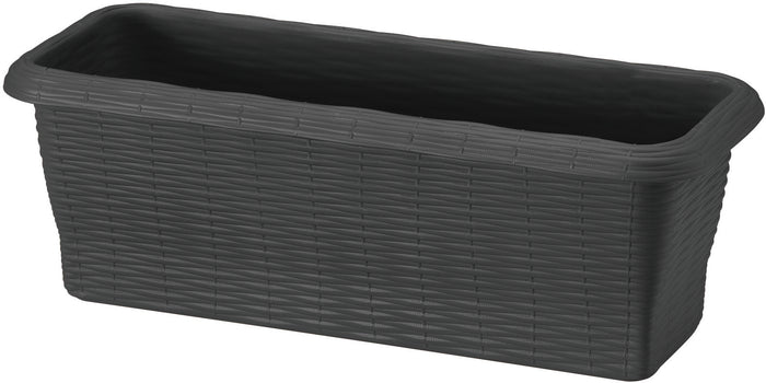 Bama FIORIERA RETTANGOLARE PAGLIA NORMAL Col. Antracite cm. 40x20x17,5 h