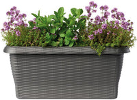 Bama FIORIERA RETTANGOLARE PAGLIA NORMAL Col. Antracite cm. 50x20x17,5 h