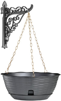 Bama SET CIOTOLA PAGLIA + CATENELLA Col. Antracite Ø cm. 30x13 h