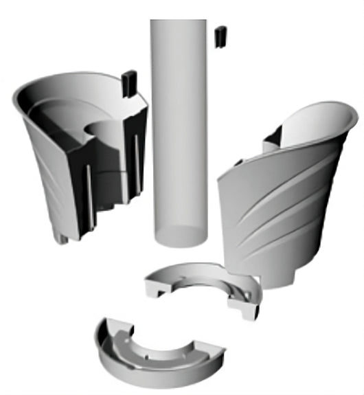 Bama VASO TULIPANO SET 2 VASI Col. Bianco cm. 34,5x19x30 h