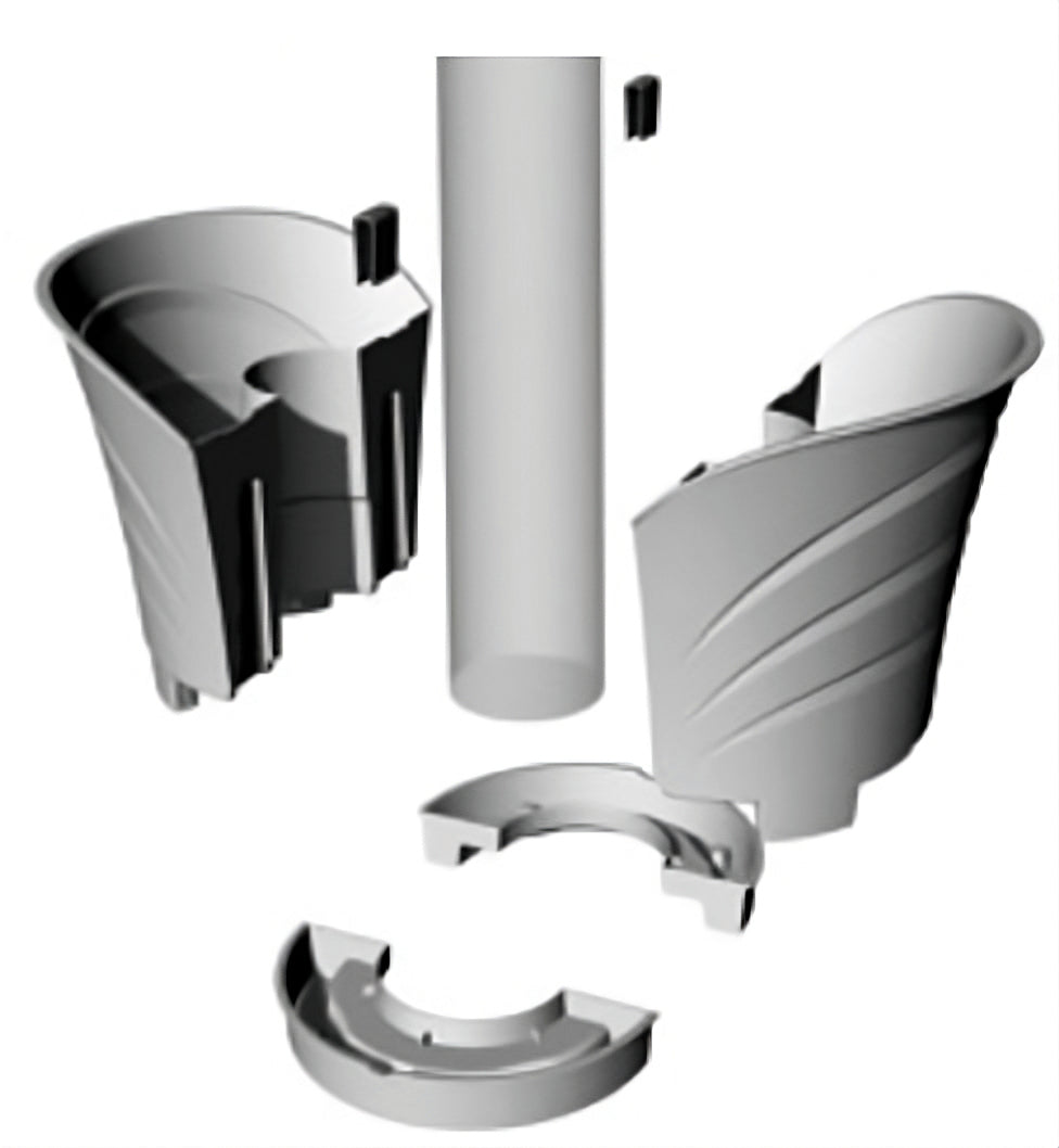 Bama VASO TULIPANO SET 2 VASI Col. Bianco cm. 34,5x19x30 h