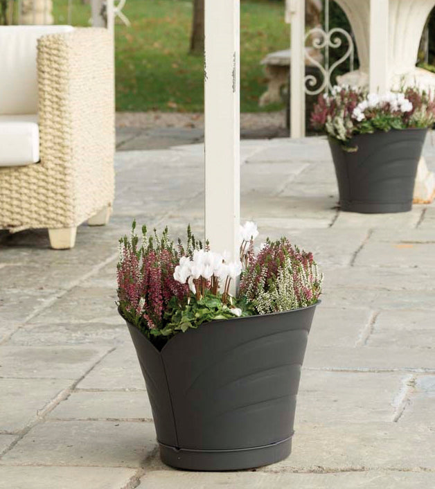 Bama VASO TULIPANO SET 2 VASI Col. Grigio cm. 34,5x19x30 h