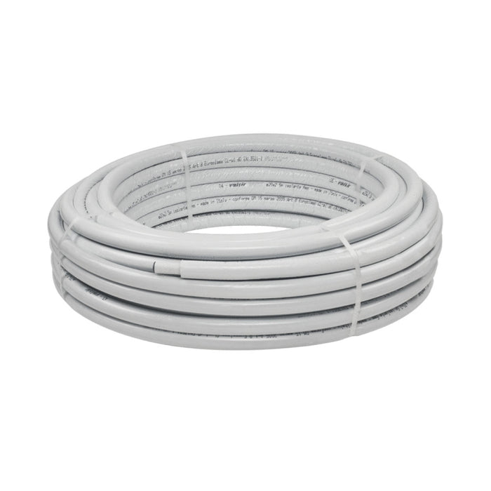 TUBO MULTISTRATO RIVESTITO GRIGIO AD ALTA DENSITÀ ESTERNA E FLESSIBILITÀ MODELLO MIXAL HDPE/PE-XB - ø16X2 - HDPE/PE-XB - SPESSORE ISOLAMENTO 6MM - 50 metri- VIL