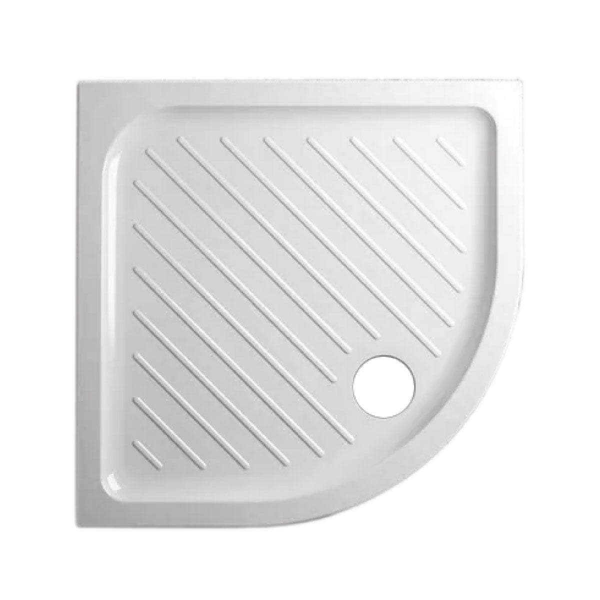 PIATTO DOCCIA SEMICIRCOLARE IN CERAMICA MODELLO GEMMA 2  H.7 - CM 90X90  - CEI