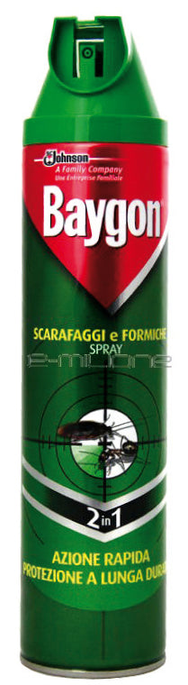 Baygon INSETTICIDA SPRAY SCARAFAGGI E FORMICHE PLUS  ml. 400 12.00 pz