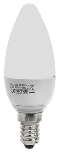 Beghelli LAMPADA A LED OLIVA E14  luce calda 3,5 W 10.00 pz