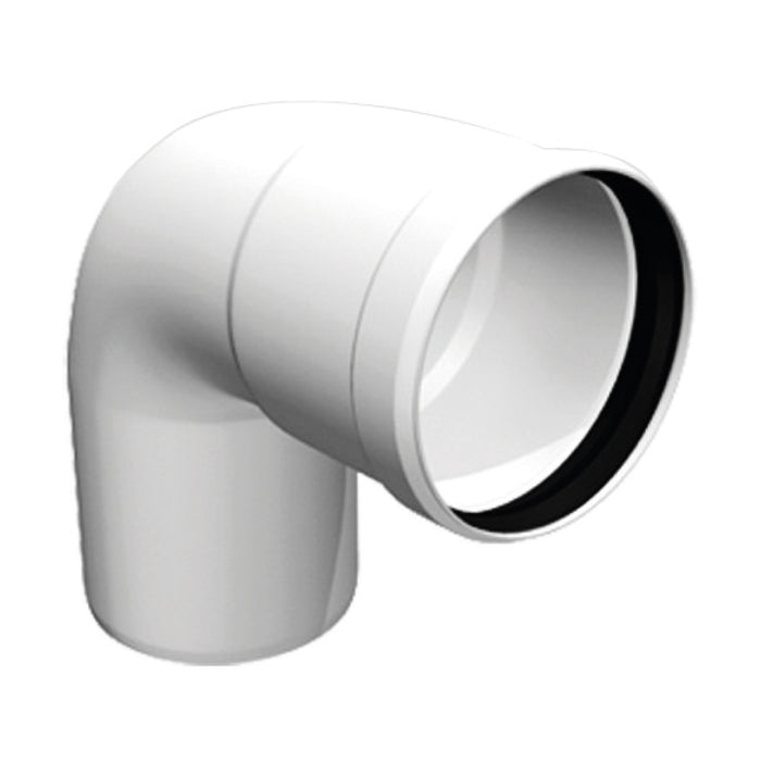 CURVA 93  ° MONOPARETE RIGIDA IN PPS PER CALDAIA A CONDENSAZIONE -  EE ¸60  - OLI