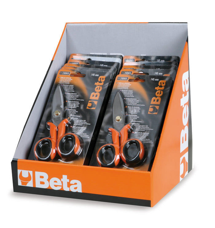 Beta ESPOSITORE FORBICI PER ELETTRICISTI Art. 1128BMX/EC15 15 pezzi