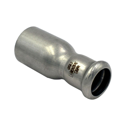 RACCORDO DRITTO RIDOTTO A PRESSARE MASCHIO FEMMINA IN ACCIAIO INOX SERIE INOXPRES UNIKO - ø22X18  - RMR