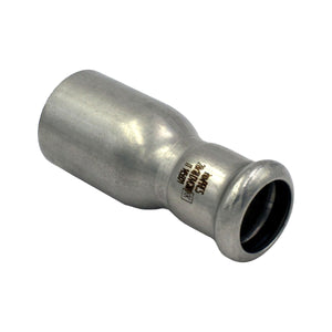 RACCORDO DRITTO RIDOTTO A PRESSARE MASCHIO FEMMINA IN ACCIAIO INOX SERIE INOXPRES UNIKO - ø28X18  - RMR