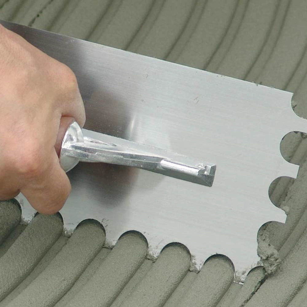 Frattone americano dentato 36x13cm impugnatura gomma dentatura 10x10cm