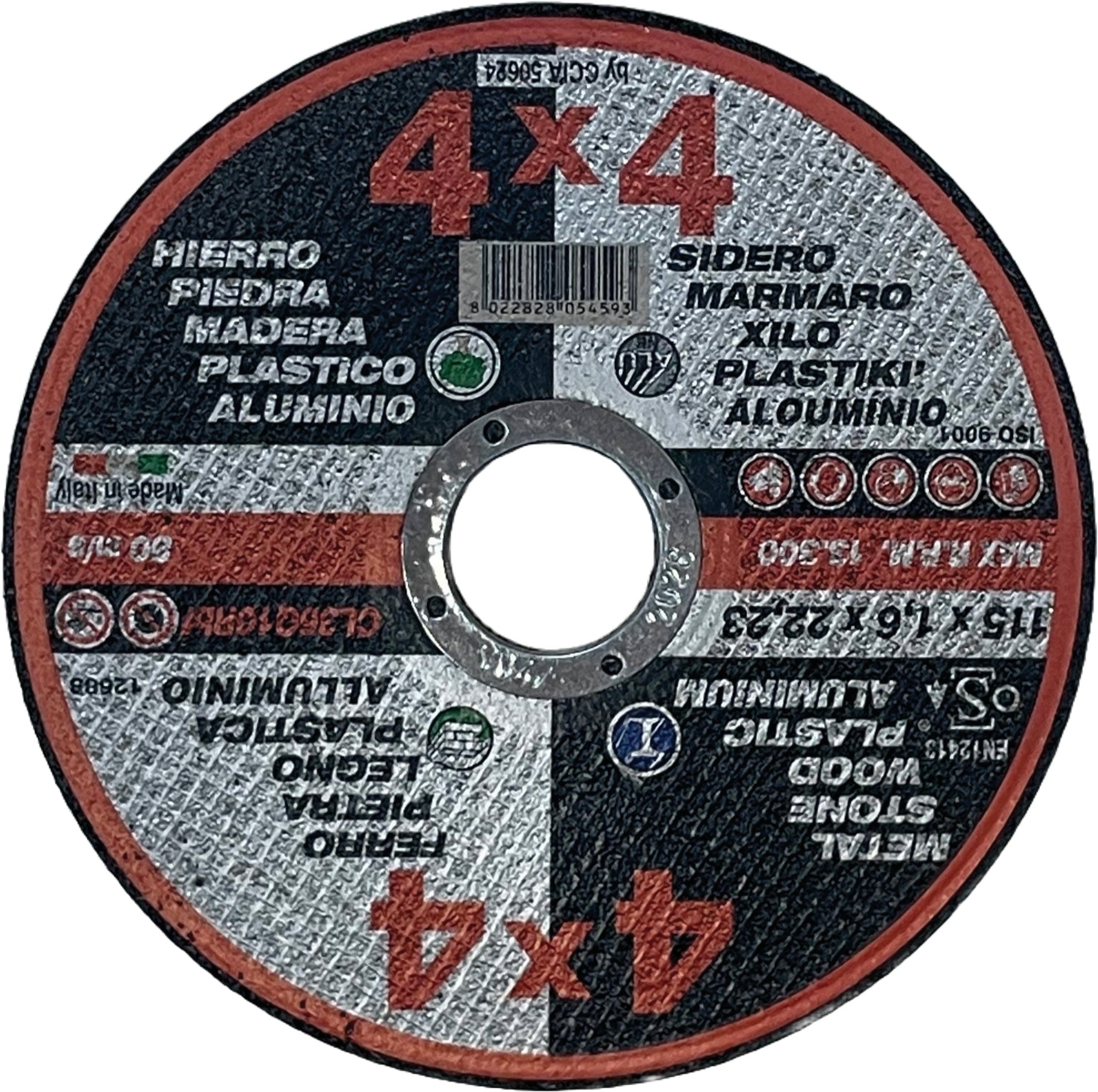 Grandinetti Mole DISCO ABRASIVO PIANO JOLLY (linea 4x4)Ø mm. 230x1,9x22 25.00 pz