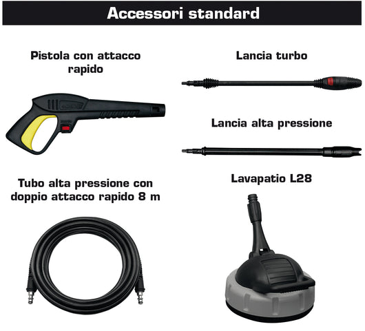 Lavorwash IDROPULITRICE AD ACQUA FREDDA  AD INDUZIONE PASCAL 20 2.100 W con Patio