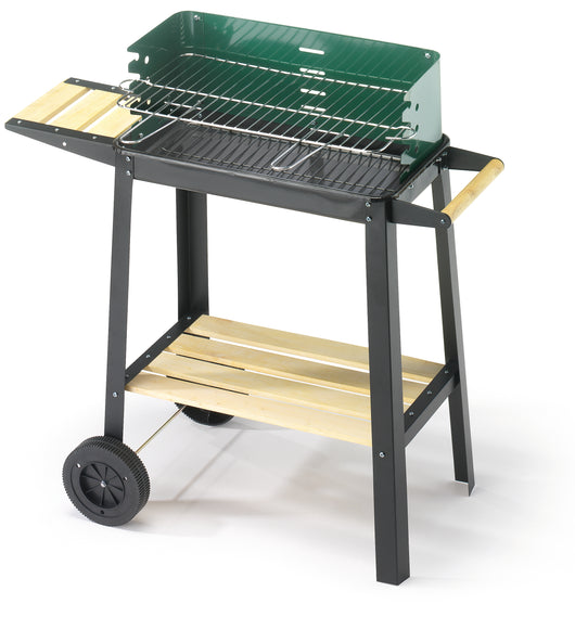 Ompagrill BARBECUE 50-25 GREEN/W griglia acciaio cromato cm. 50x25x77 h