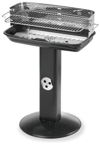 Ompagrill BARBECUE C/PARAVENTO 60-40 VENUS INOX griglia acciaio cromato cm. 60x36 - H cm. 86