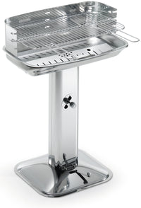 Ompagrill BARBECUE INOX 60-40 VENUS PRO SYSTEM griglia acciaio cromato cm. 60,5x33 - H cm. 89