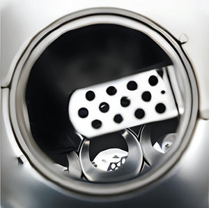 Ompagrill BARBECUE INOX 60-40 VENUS PRO SYSTEM griglia acciaio cromato cm. 60,5x33 - H cm. 89