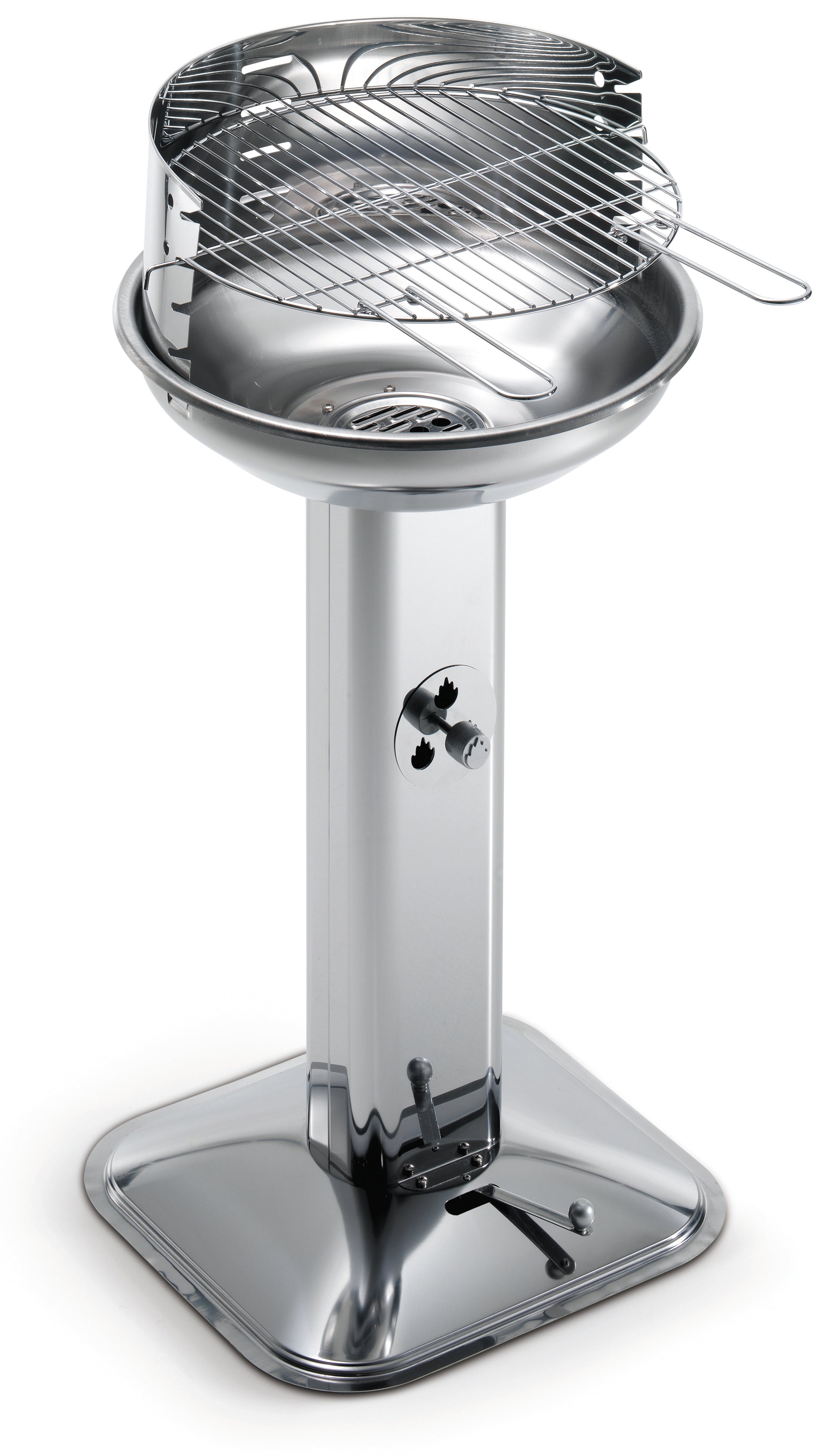 Ompagrill BARBECUE INOX VENUS 480 PRO SYSTEM griglia acciaio cromato Ø cm. 44 - H cm. 89