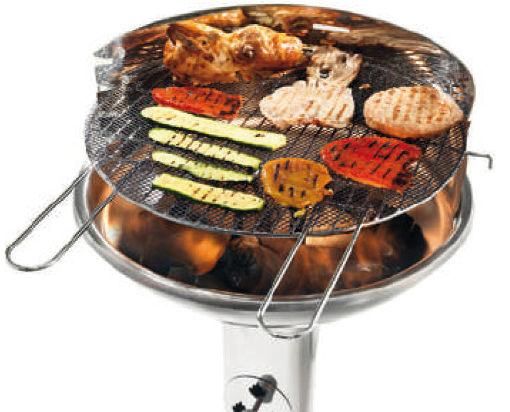 Ompagrill BARBECUE INOX VENUS 480 PRO SYSTEM griglia acciaio cromato Ø cm. 44 - H cm. 89