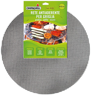 Ompagrill RETE ANTIADERENTE TEFLONATA GRIGLIA/PIASTRA Ø cm. 43