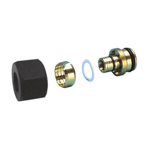 ADATTATORE PER COLLETTORI DI DISTRIBUZIONE CON DADO IN PA-M - ø3/4X18 - TUBO 16X2  - VIL