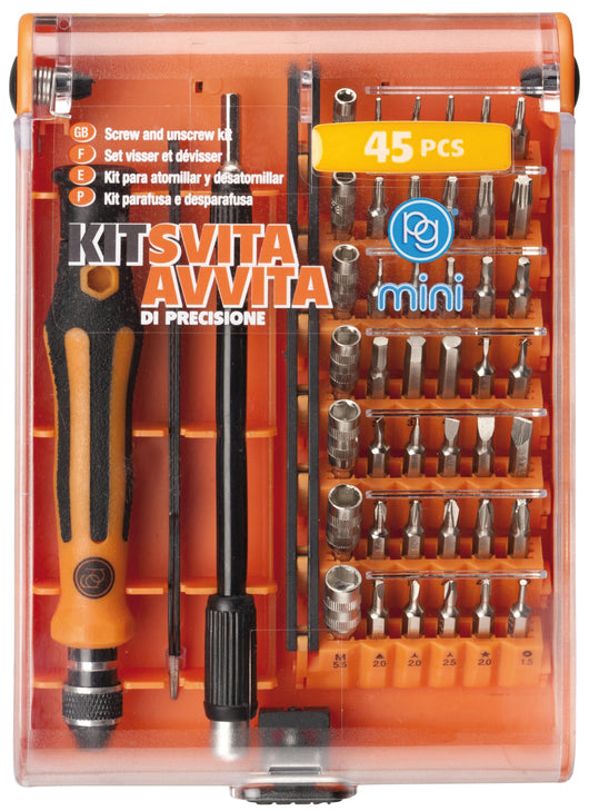 Poggi KIT SVITA E AVVITA DI PRECISIONE 45 PEZZI Art. M.8775