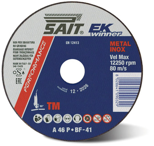Sait DISCO ABRASIVO PIANO EK WINNER-TM impiego universale Ø mm. 230x2,0x22,23 10.00 pz