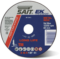 Sait DISCO ABRASIVO PIANO EK WINNER-TM per taglio ferro/inox Ø mm. 230x2,0x22,23 10.00 pz