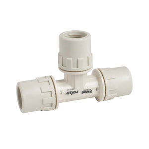 RACCORDO A T INTERMEDIO A PASSAGGIO TOTALE CONNESSIONE MEDIANTE BICCHIERATURA IN TECNOPOLIMERO SERIE - 16/2X16/2X16/2  - VIL