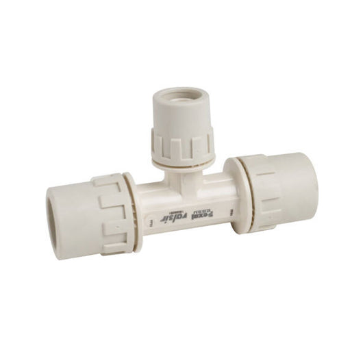 RACCORDO A T INTERMEDIO RIDOTTO A PASSAGGIO TOTALE CONNESSIONE MEDIANTE BICCHIERATURA IN TECNOPOLIME - 26/2X20/2X26/2  - VIL