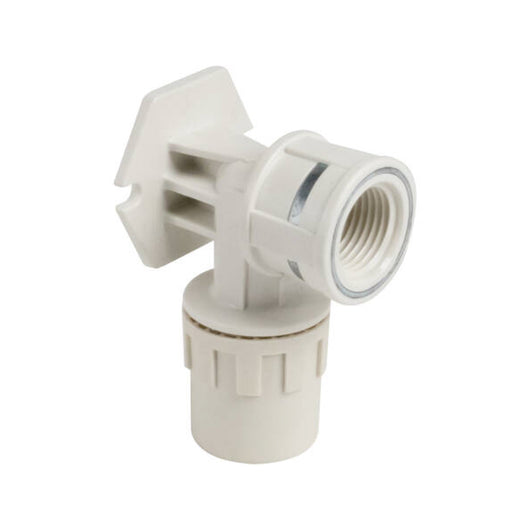 RACCORDO CURVO FEMMINA FLANGIATO A PASSAGGIO TOTALE CONNESSIONE MEDIANTE BICCHIERATURA IN TECNOPOLIM - 20X1/2 - 1/2  - VIL