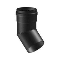 CURVA 45  ° SMALTATA NERO OPACO PER STUFE A PELLET -  EE ¸80  - COV