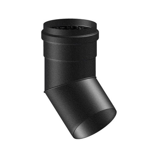 CURVA 45  ° SMALTATA NERO OPACO PER STUFE A PELLET -  EE ¸80  - COV