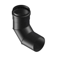 CURVA 90  ° SMALTATA NERO OPACO PER STUFE A PELLET -  EE ¸80  - COV