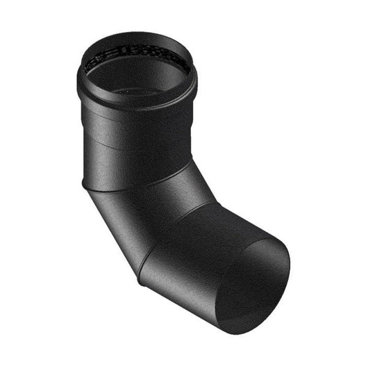 CURVA 90  ° SMALTATA NERO OPACO PER STUFE A PELLET -  EE ¸80  - COV
