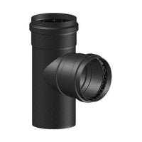 RACCORDO A T SMALTATO NERO OPACO PER STUFA A PELLET - ø80  - COV