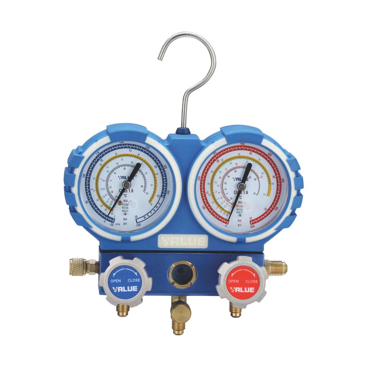 GRUPPO MANOMETRICO ANALOGICO A 2 VIE PER CONDIZIONAMENTO R32-R410A-R407C-R134A - R32 -R410A -R417C -R134A -  - GER